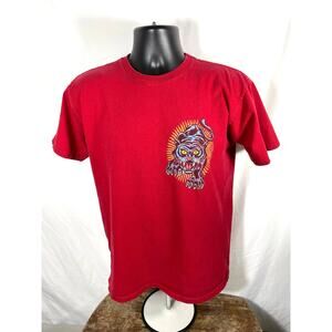 Obey “Power” Panther Graphic T-Shirt Red Men’s Medium